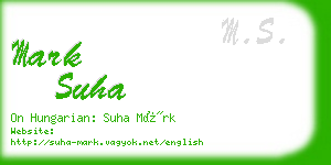 mark suha business card